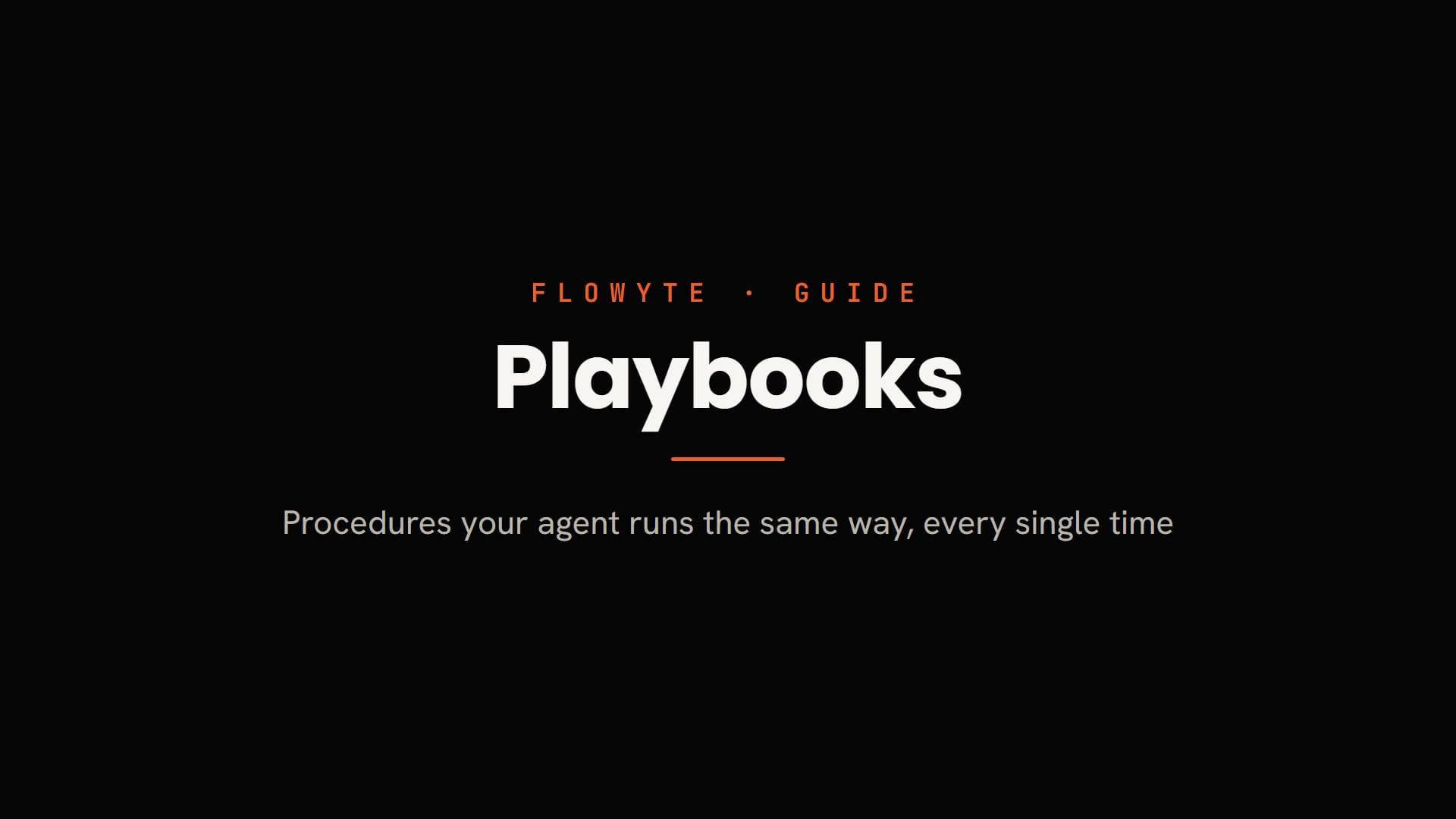 Flowyte Playbooks: Repeatable Call Procedures for AI Phone Agents