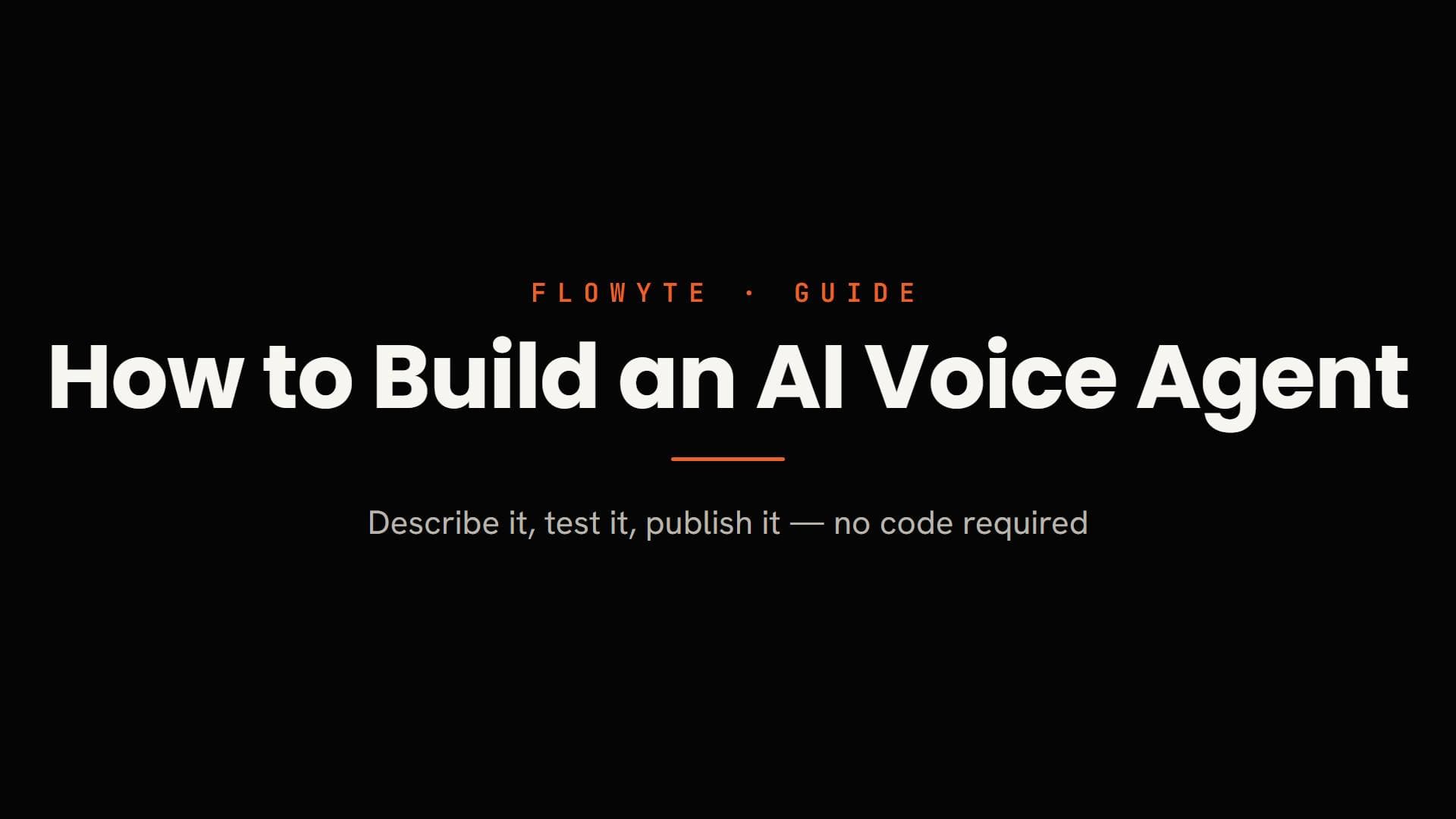 How to Build an AI Voice Agent in 6 Steps