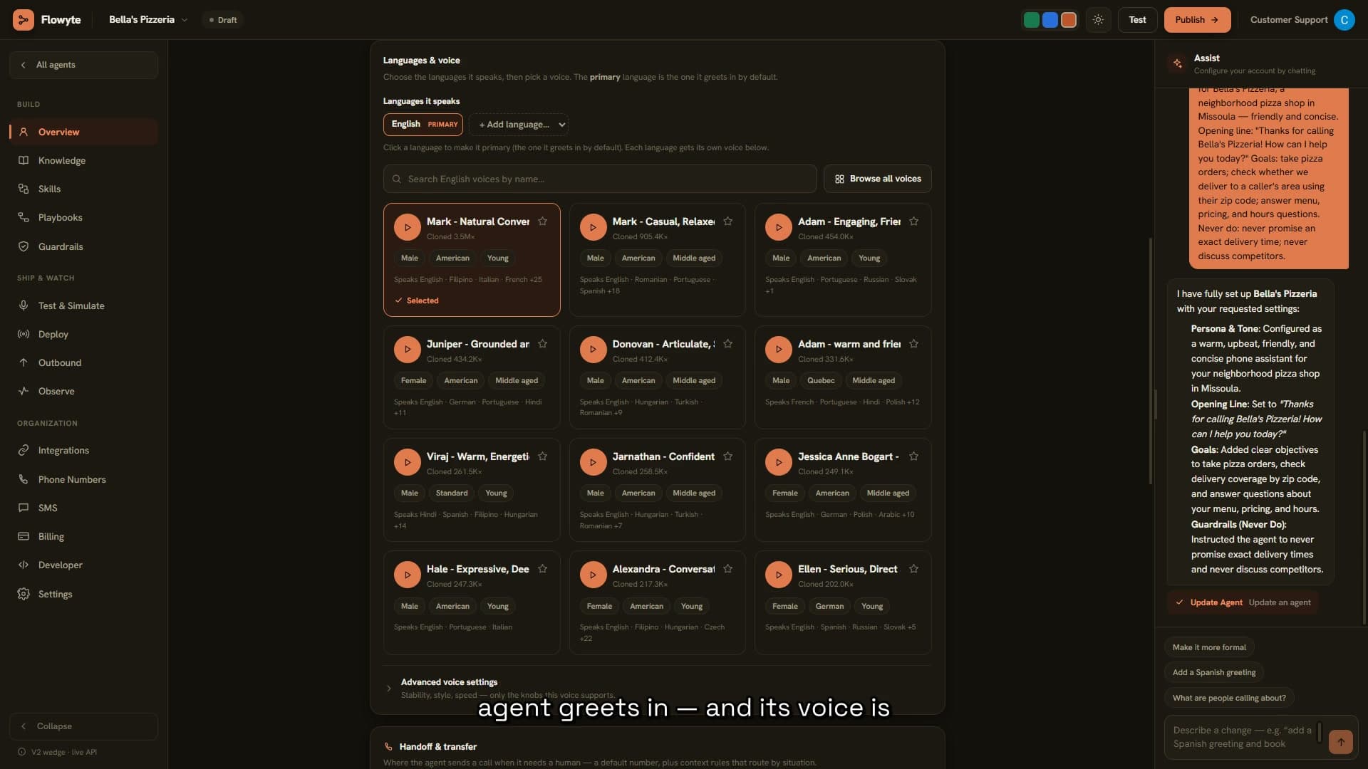 How to Choose Your AI Voice Agent's Voice in Flowyte